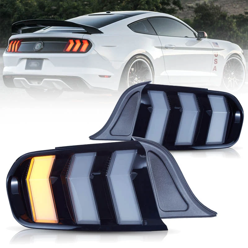 VLAND LED Taillights For 2015-2023 Ford Mustang S550 W/5 Modes Turn Signals - Image 2