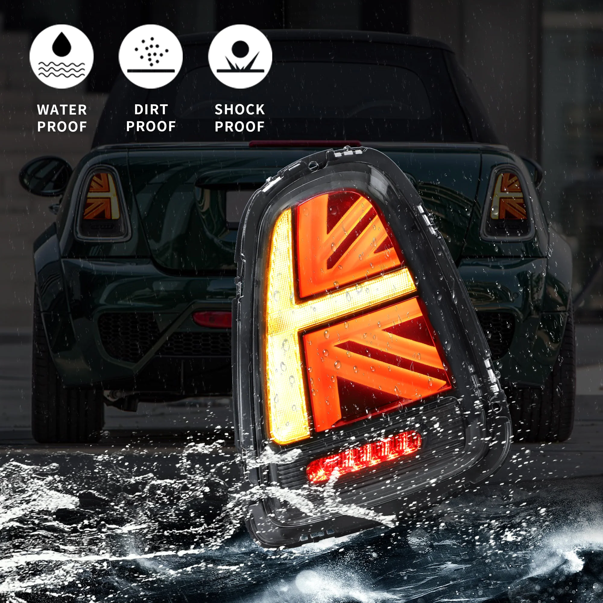 VLAND LED Taillights For 2007-2013 Mini Cooper[Hatch] R56 R57 R58 R59 Union Jack Rear lamps - Image 8