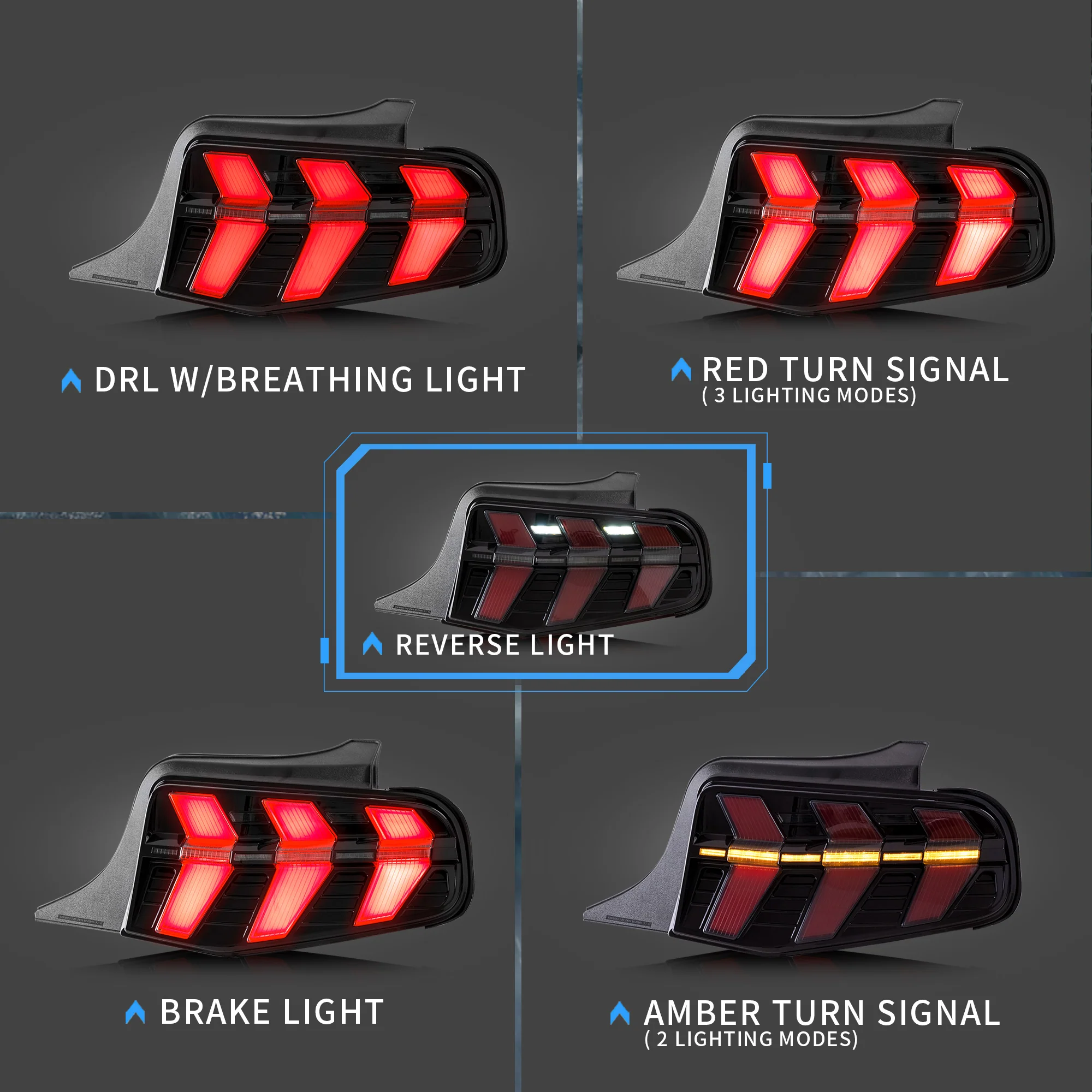 VLAND LED Taillights For 2010 2011 2012 Ford Mustang - Image 4