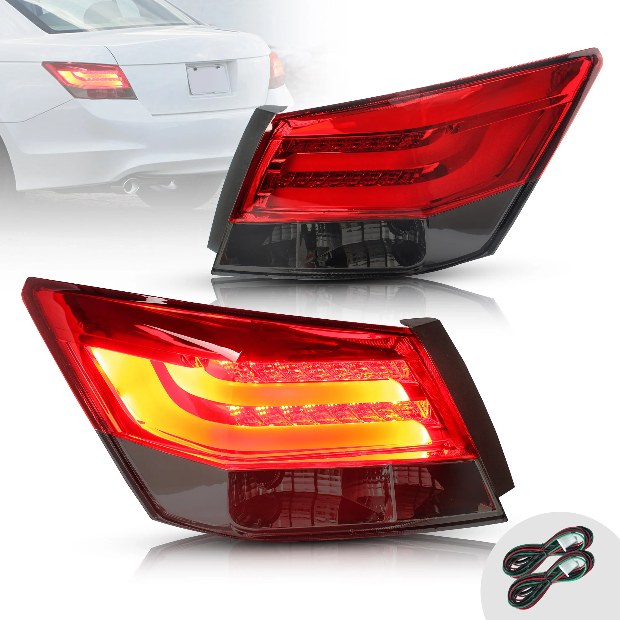 VLAND LED Tail lights For Honda Accord 2008-2012 Aftermarket Rear Lamps [2PCS] - Image 8