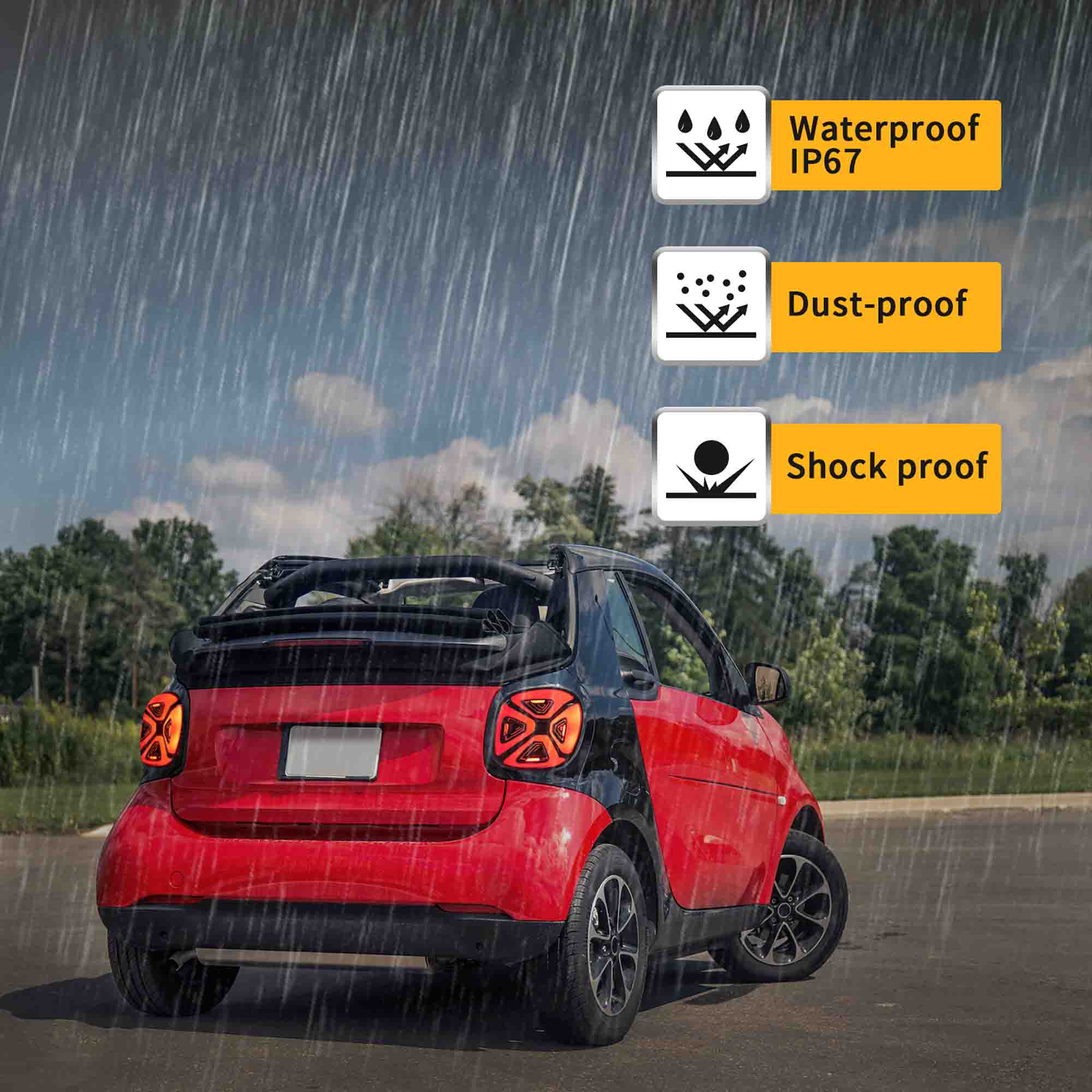 VLAND LED Tail Lights For 2015-2020 Smart Fortwo Forfour C453/A453/W453 - Image 11