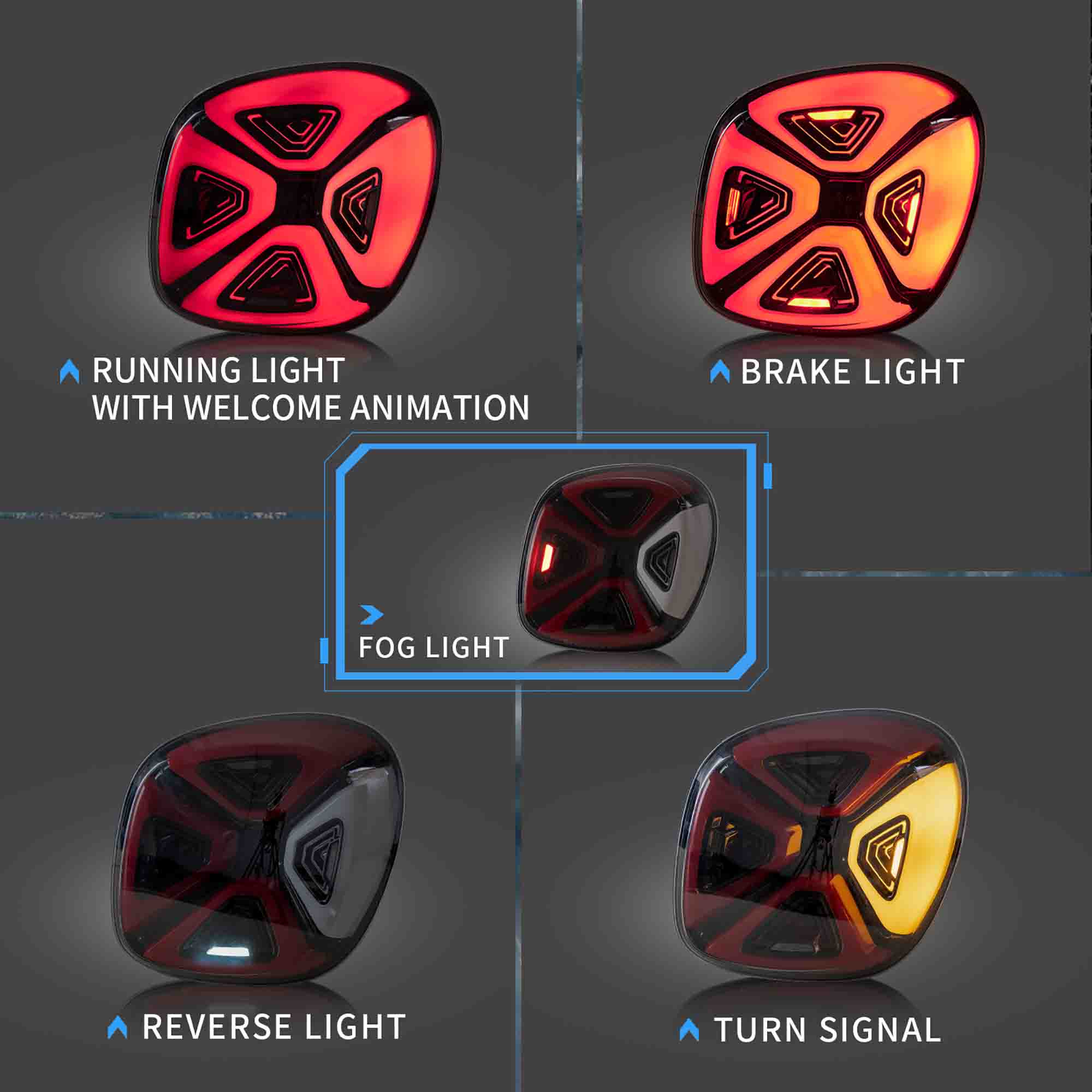 VLAND LED Tail Lights For 2015-2020 Smart Fortwo Forfour C453/A453/W453 - Image 3