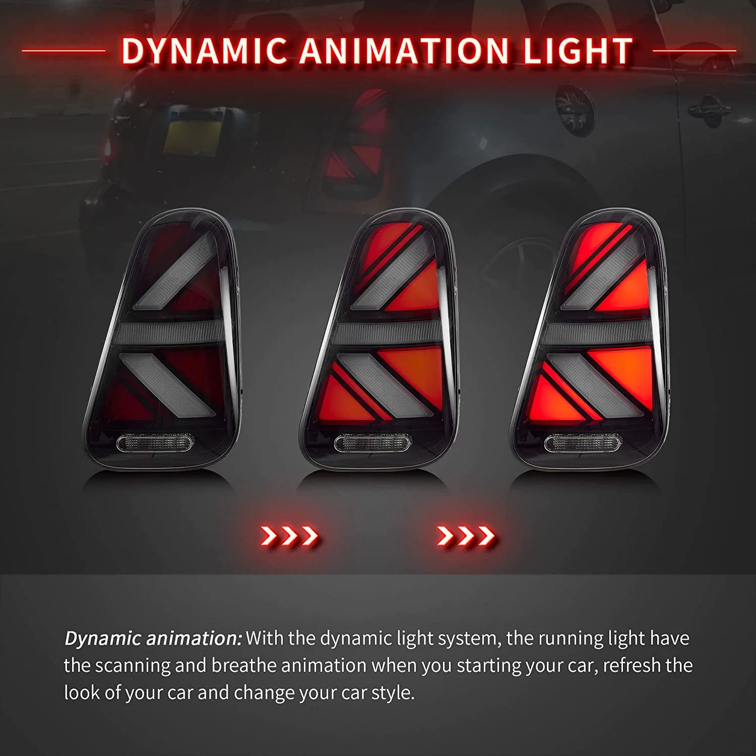 VLAND LED Tail Lights For Mini Cooper R50 R52 R53 2001-2006 [Mini Hatch/Cabrio] Rear Lamps - Image 4