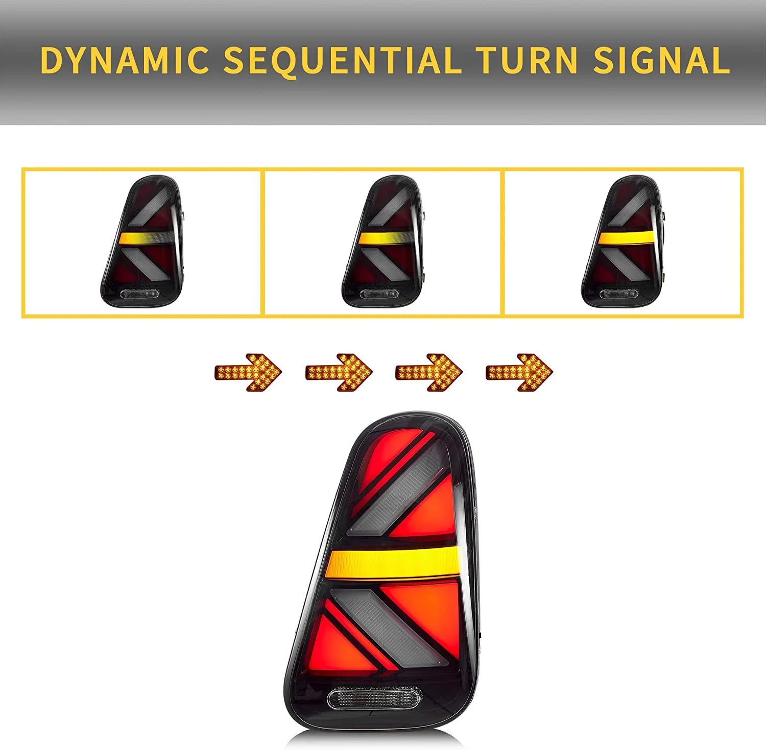 VLAND LED Tail Lights For Mini Cooper R50 R52 R53 2001-2006 [Mini Hatch/Cabrio] Rear Lamps - Image 5