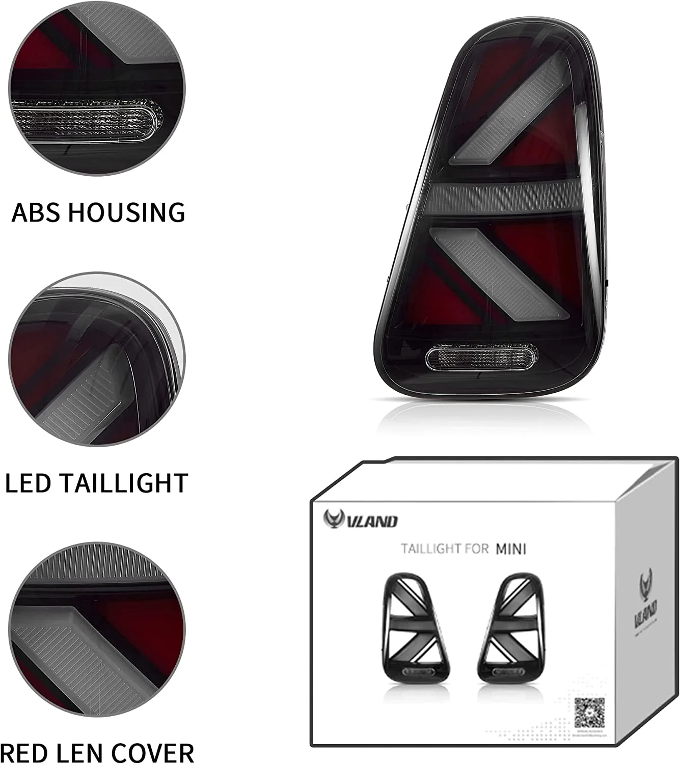VLAND LED Tail Lights For Mini Cooper R50 R52 R53 2001-2006 [Mini Hatch/Cabrio] Rear Lamps - Image 6
