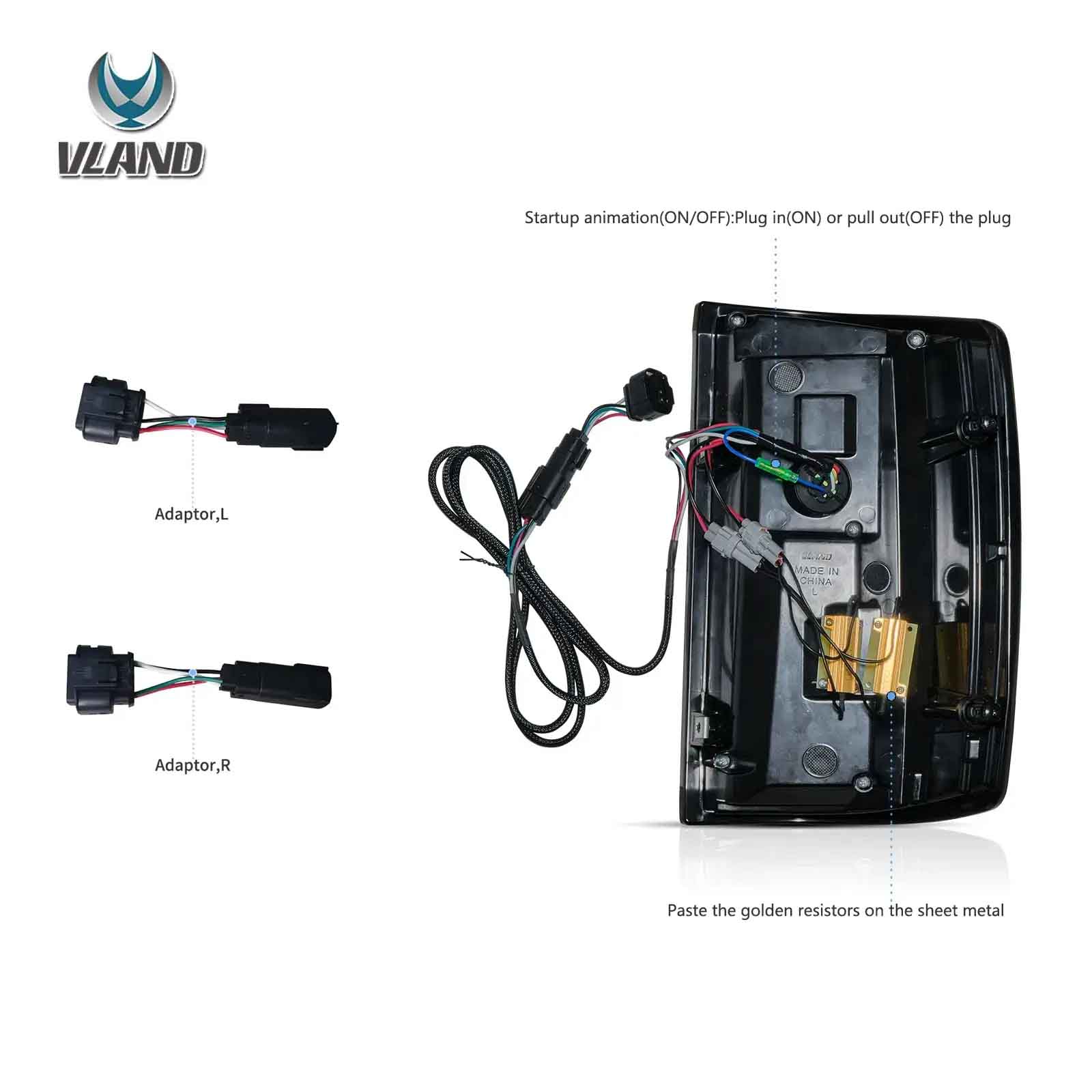VLAND LED Taillights For 2014-2018 GMC Sierra 1500 2500 3500 HD - Image 3