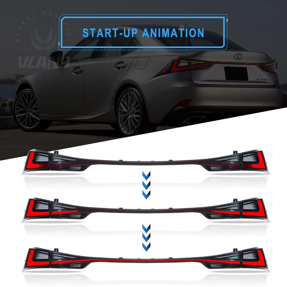 VLAND LED Taillights For 2014-2020 Lexus IS 250 350 200t 300h F Sport - Image 5