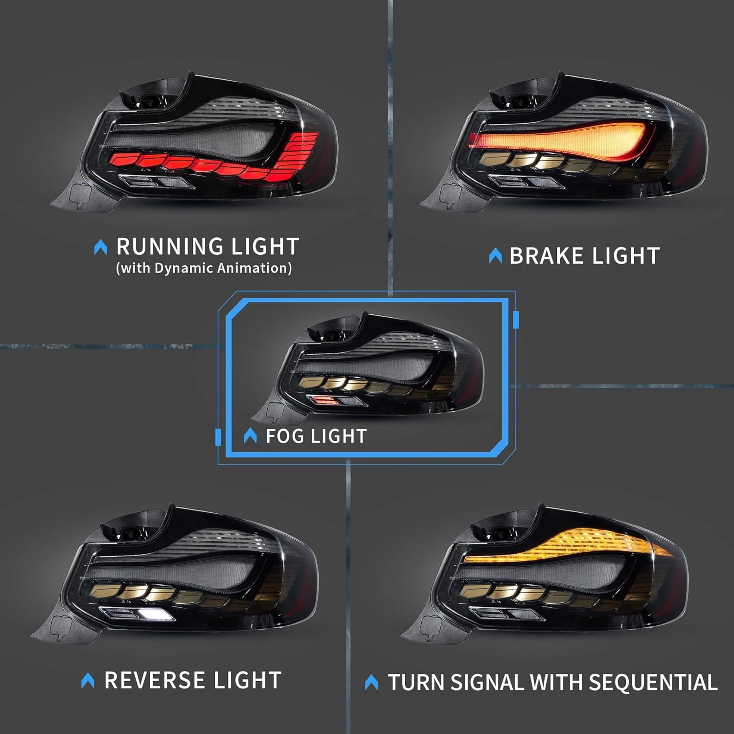 VLAND LED Taillights For 2014-2021 BMW 2 Series F22 F23 M2(F87) - Image 5