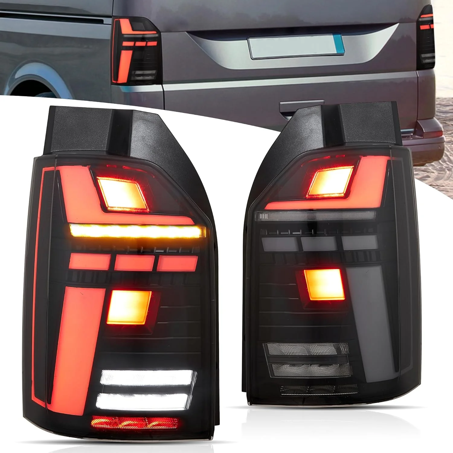 VLAND LED Taillights For 2015-2024 Volkswagen Transporter T6 T6.1 Multivan Caravelle - Image 2