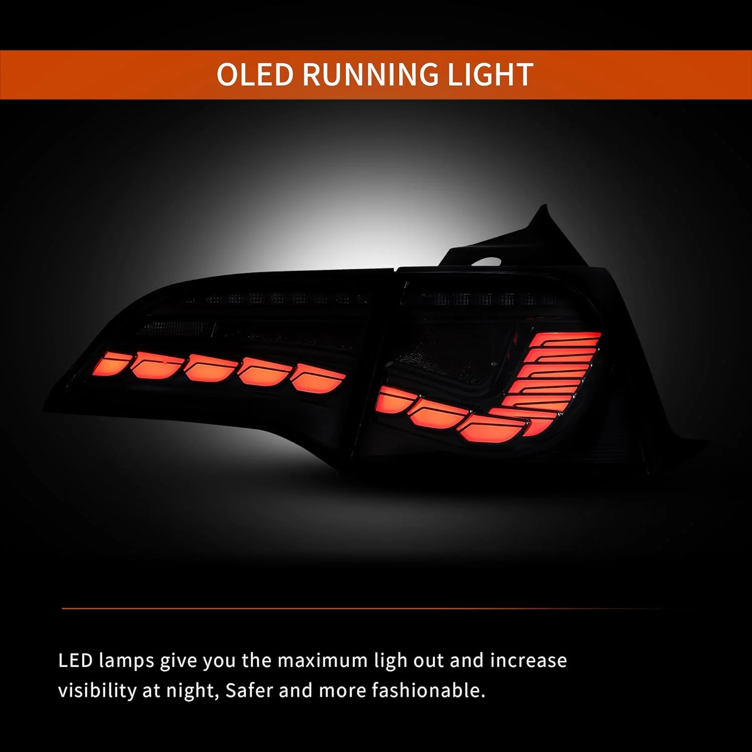 VLAND LED Taillights For 2017-2023 Tesla Model 3 Model Y W/Red Turn signal - Image 5