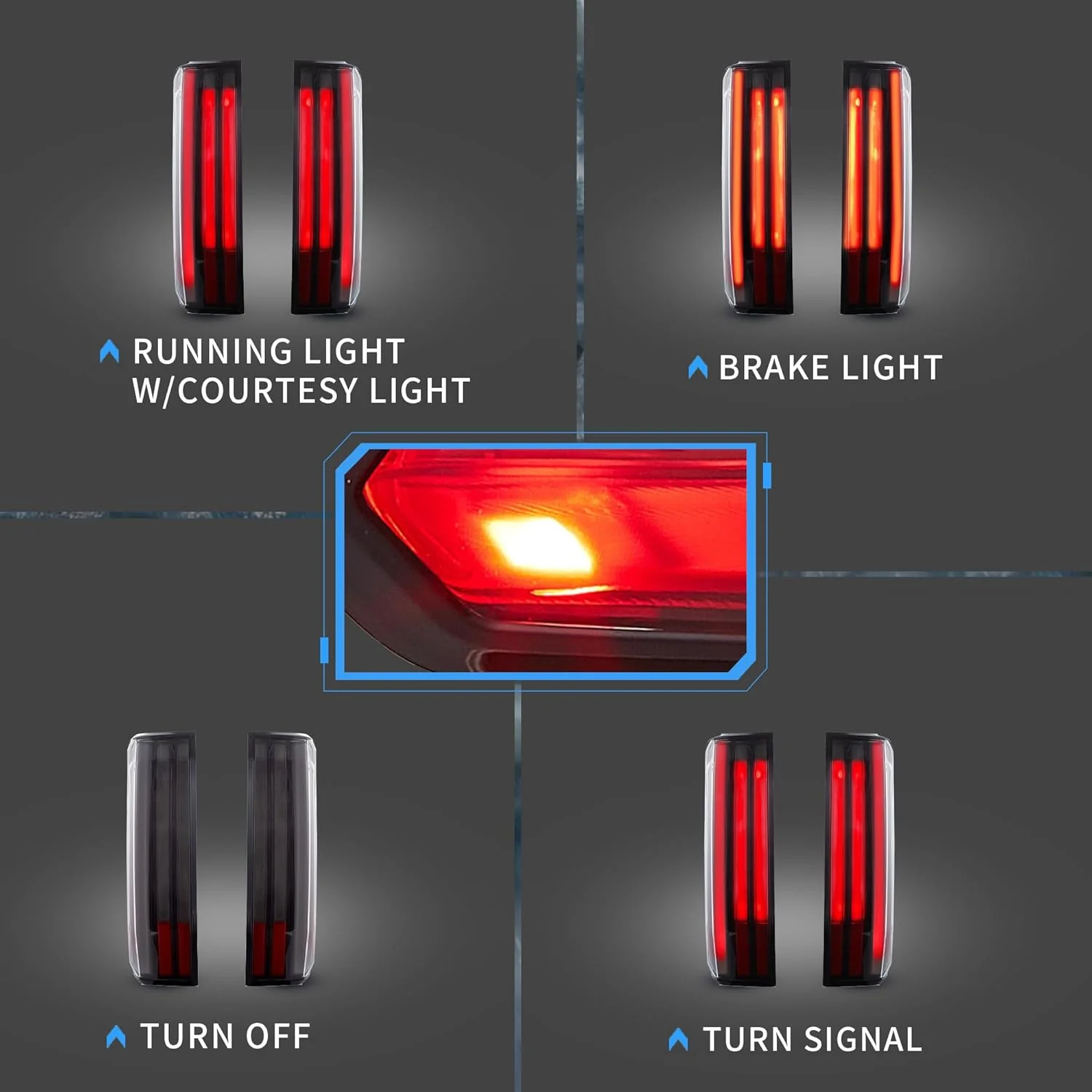 VLAND LED Taillights For 2022-2026 Toyota Tundra W/Start-up Animation - Image 3