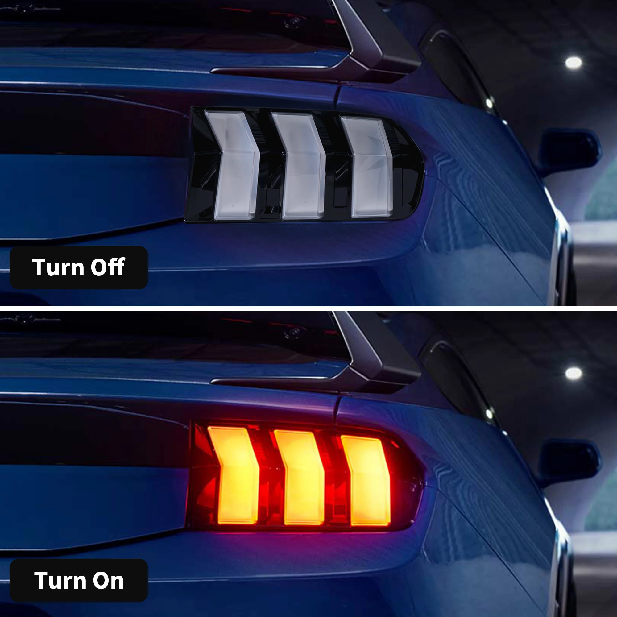 VLAND LED Taillights For 2024-2026 Ford Mustang S650 W/ Red Sequential Turn Signals - Image 7