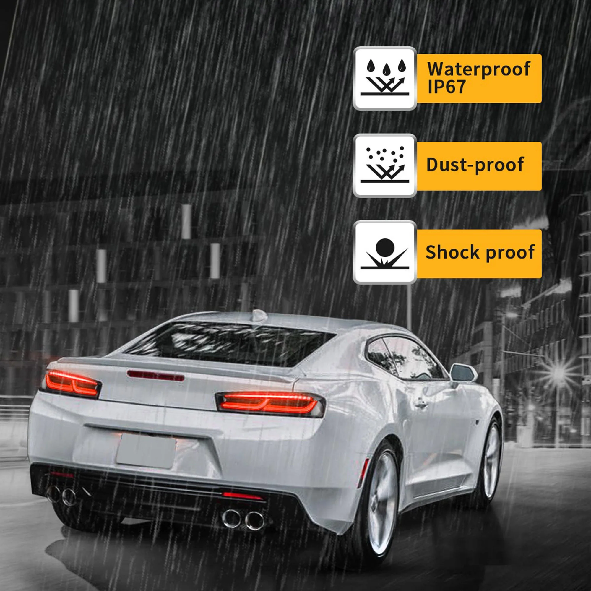 VLAND LED Taillights For Chevrolet Camaro 2016-2018 w/Sequential Turn Signal(Red) - Image 7