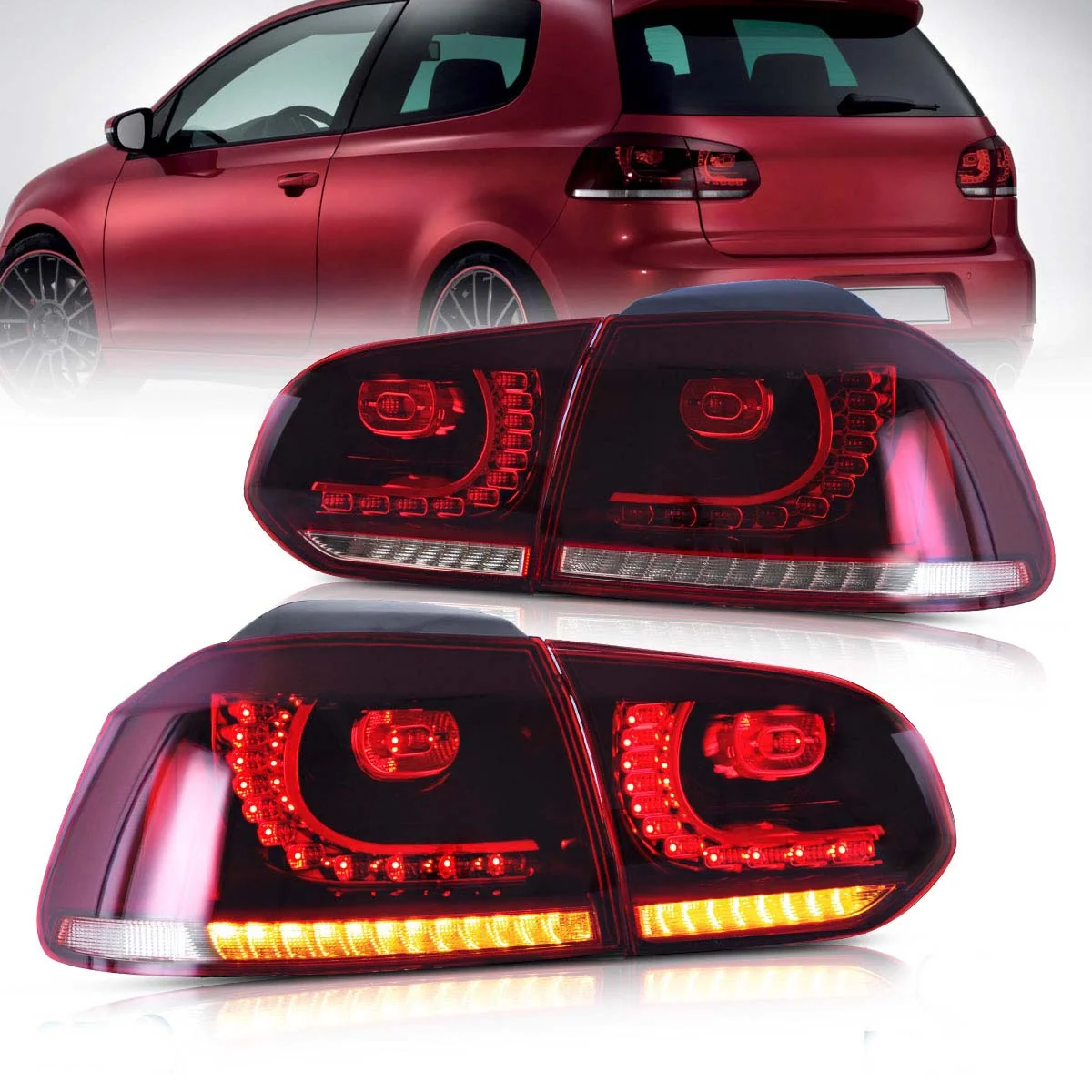 VLAND LED Taillights For 2009-2014 Volkswagen Golf 6 MK6 - Image 3