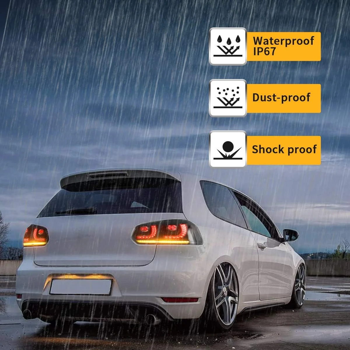 VLAND LED Taillights For 2009-2014 Volkswagen Golf 6 MK6 - Image 9