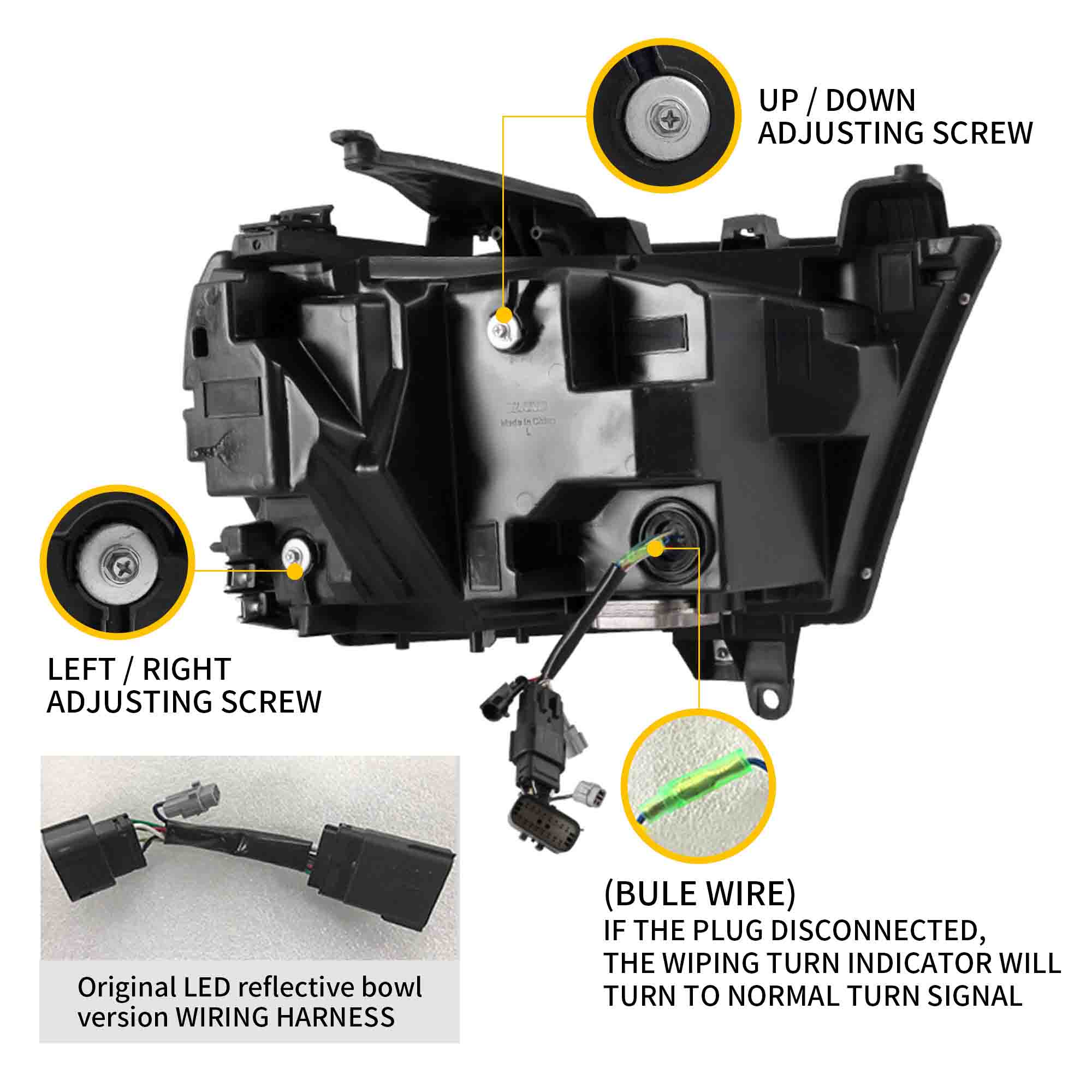 VLAND LED Projector Headlights For 2019-2024 RAM 1500 - Image 4