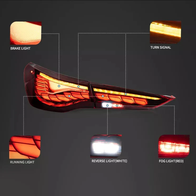 VLAND OLED Taillights For 2021-2024 Bmw 4-Series M4 I4 G22/G23/G26/G82/G83 - Image 4
