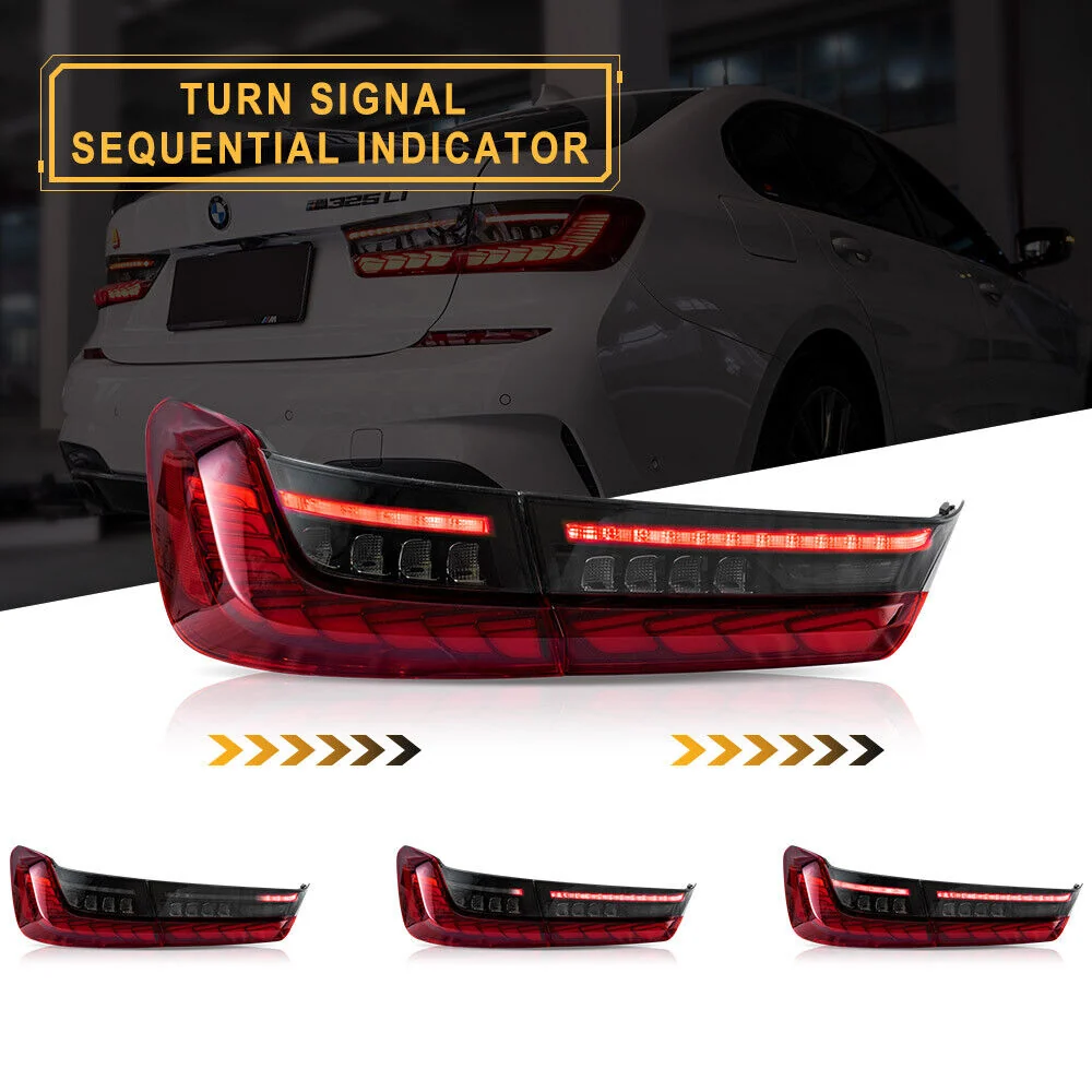 VLAND LED Taillights For 2020-2024 BMW 3 Series G20 M3 G80 W/Red Turn Signal - Image 4