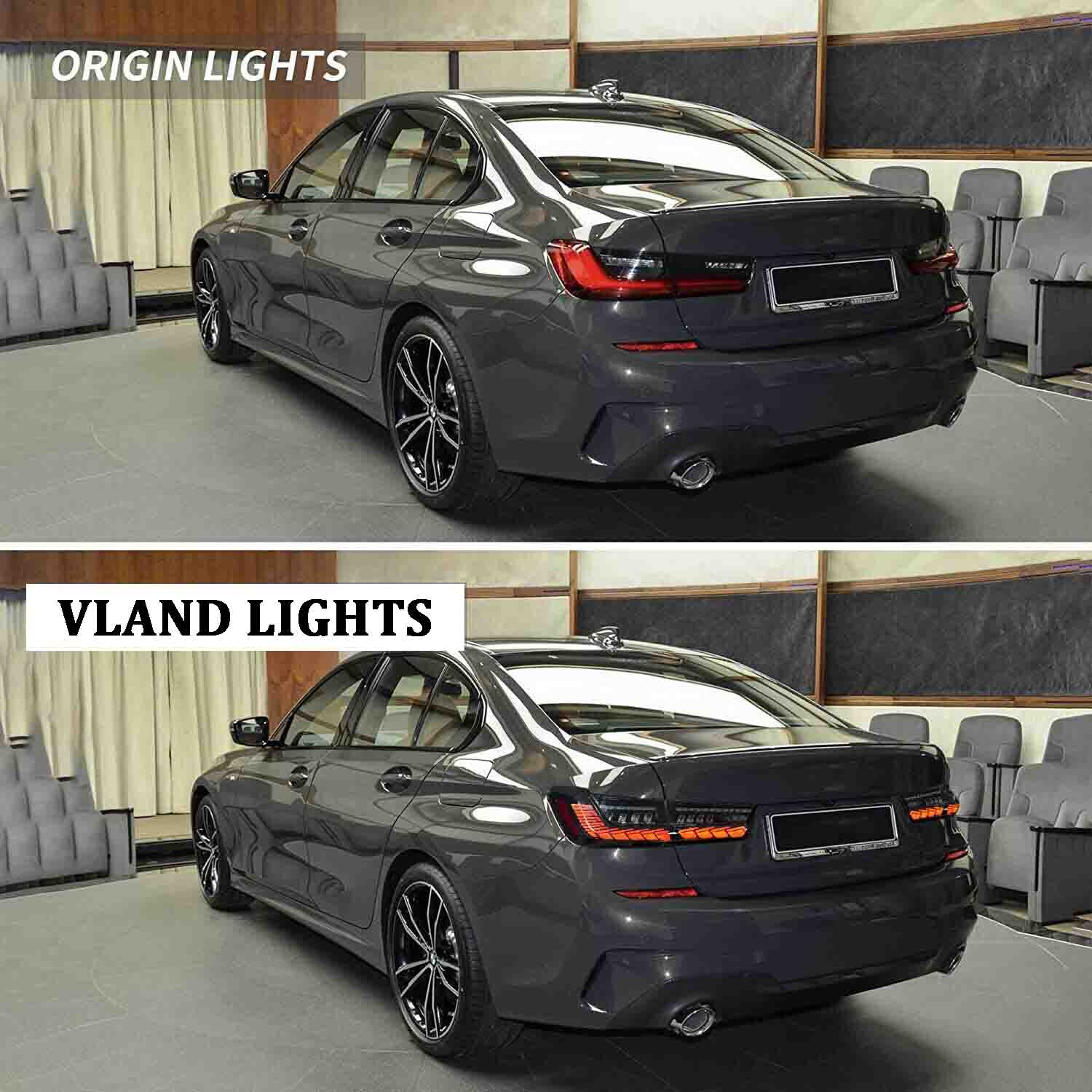 VLAND LED Taillights For 2020-2024 BMW 3 Series G20 M3 G80 W/Red Turn Signal - Image 9