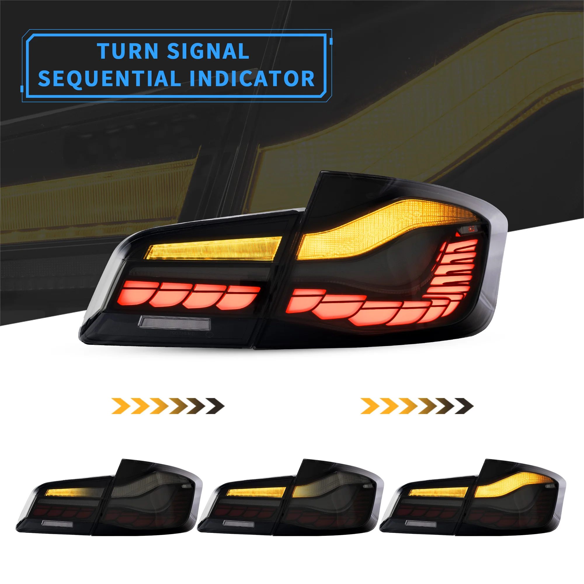 VLAND LED Taillights For 2010-2017 BMW 5-Series F10 F18 - Image 5