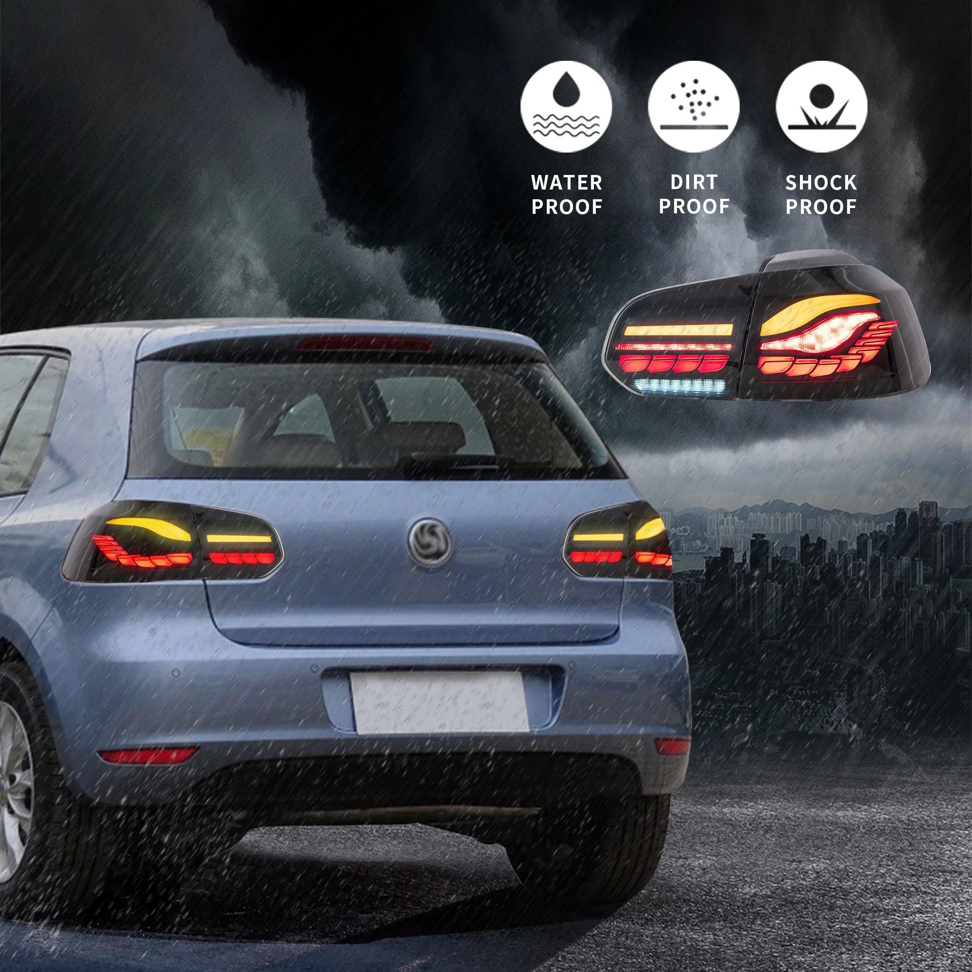 VLAND LED Taillights For Volkswagen Golf 6 MK6 2009-2014 - Image 3