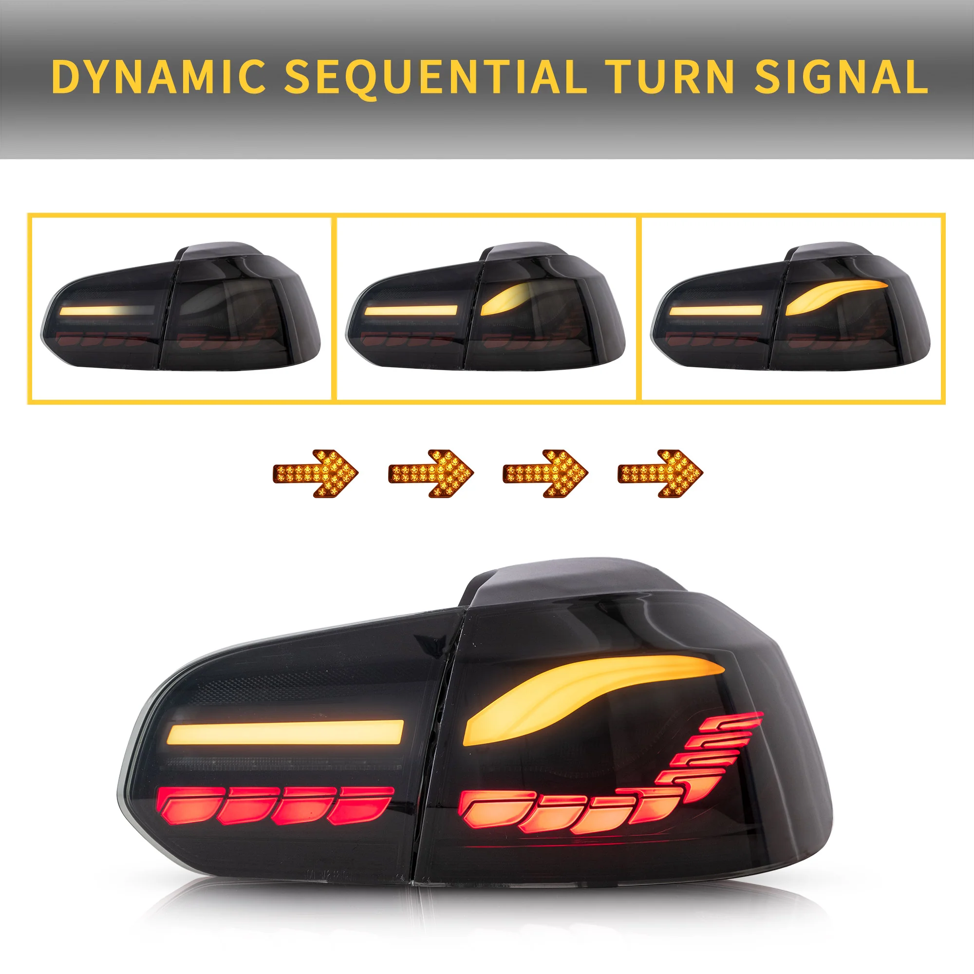VLAND LED Taillights For Volkswagen Golf 6 MK6 2009-2014 - Image 4