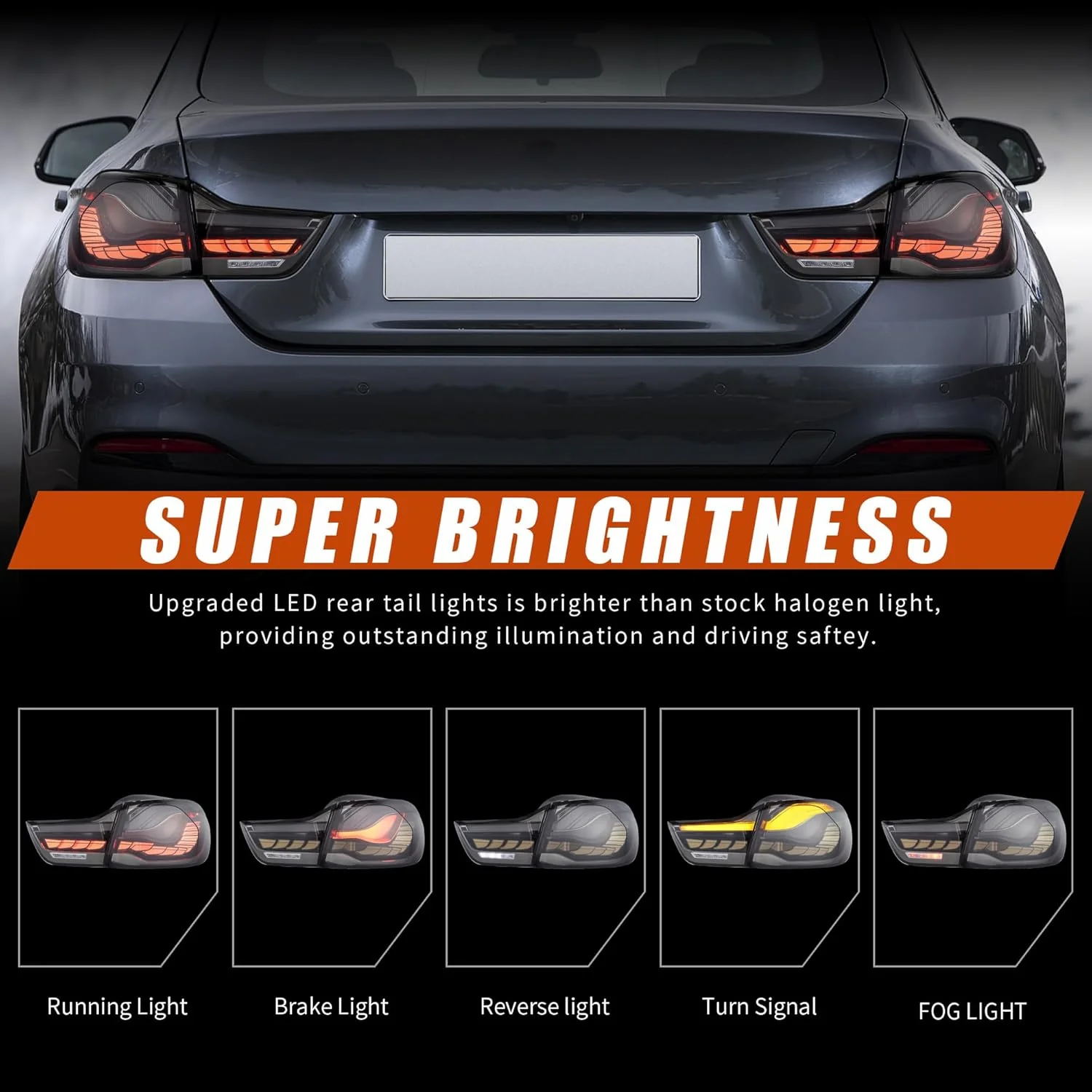 VLAND OLED Taillights For 2014-2020 BMW 4-Series F32 F33 F36 M4 F82 F83 - Image 3