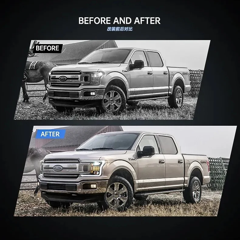 VLAND LED Projector Headlights and Taillights For 2018-2020 Ford F150 - Image 8
