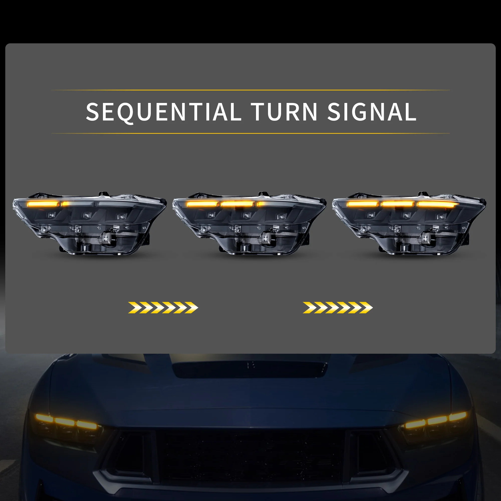 VLAND Projector Headlights For 2024-2026 Ford Mustang S650 - Image 4