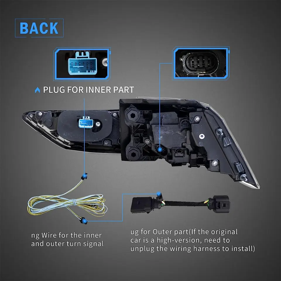 VLAND LED Taillights For 2022-2026 Volkswagen Golf Mk8 - Image 5