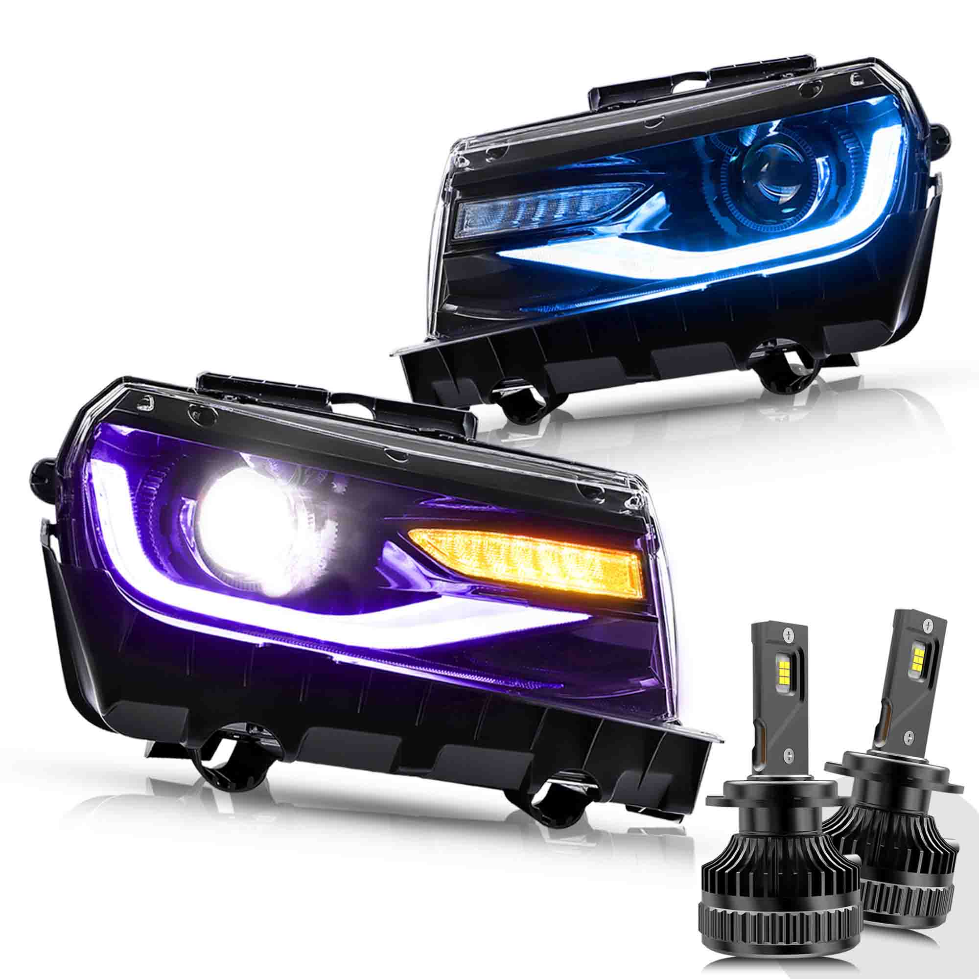 VLAND LED RGB Headlights For 2014 2015 Chevrolet Camaro - Image 8