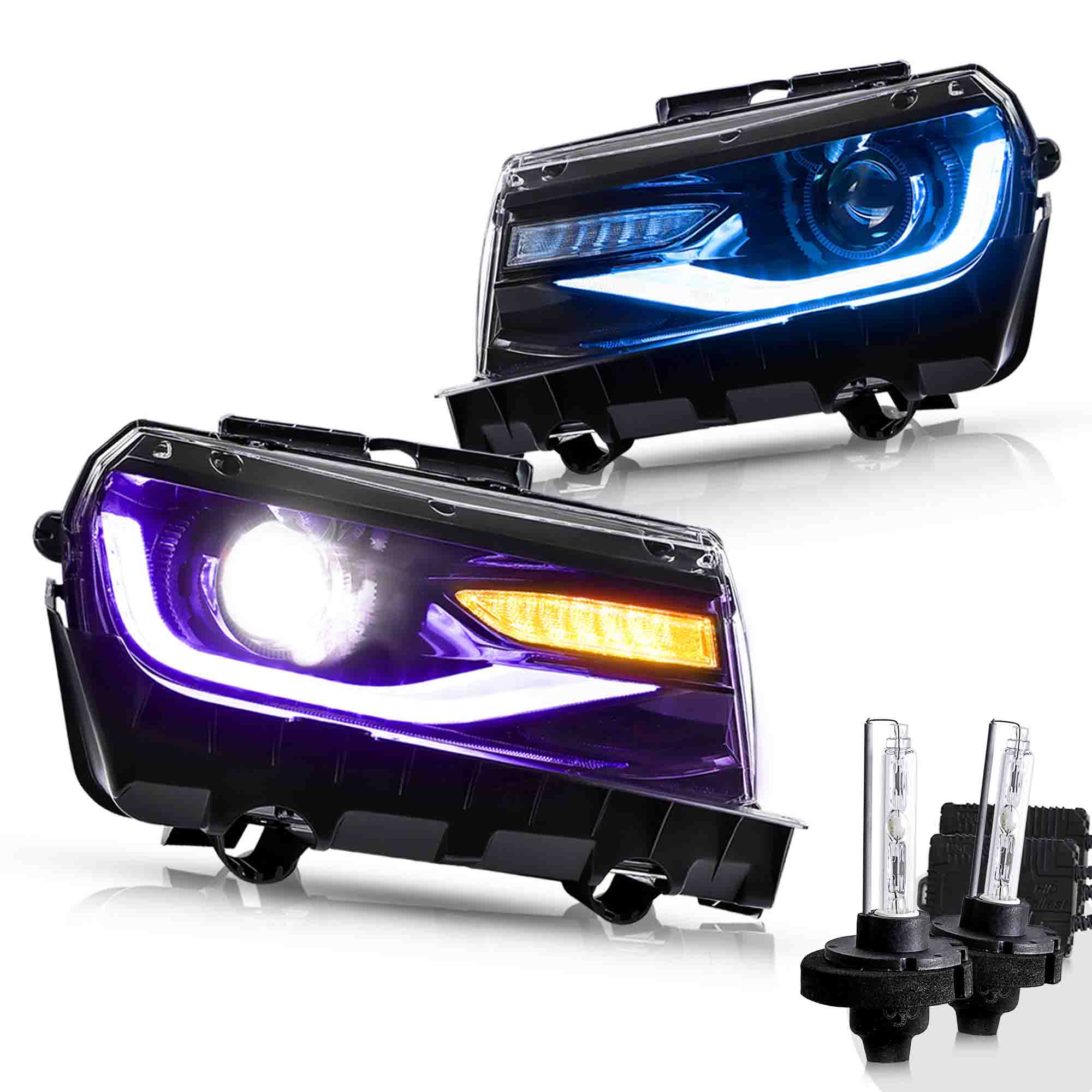 VLAND LED RGB Headlights For 2014 2015 Chevrolet Camaro - Image 9