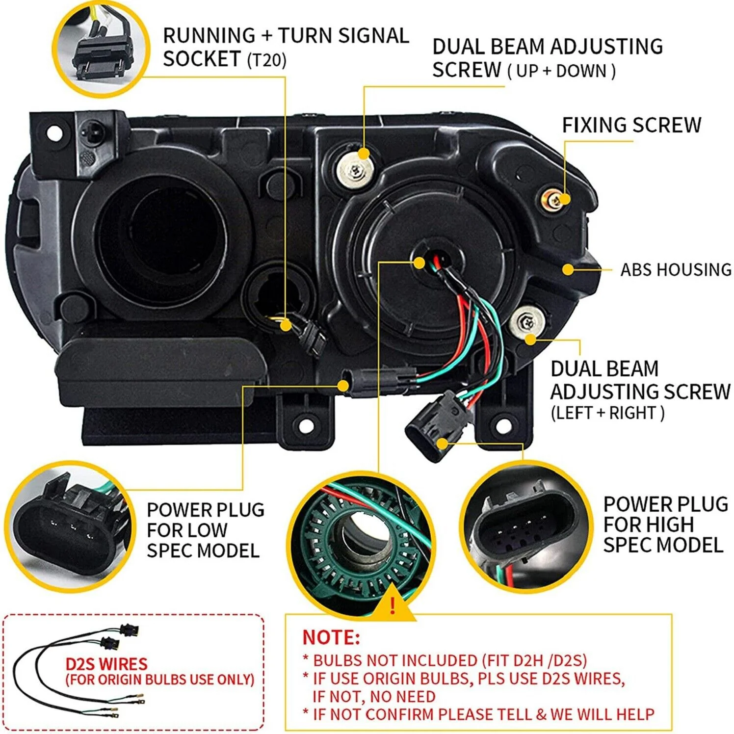 VLAND LED RGB Halo Headlights For 2008-2014 Dodge Challenger - Image 5