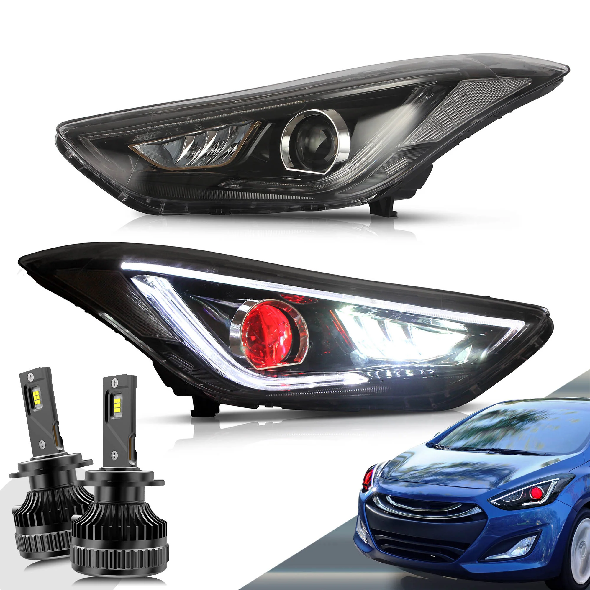 VLAND LED Headlights For 2011-2015 Hyundai Elantra Sedan/Coupe - Image 10