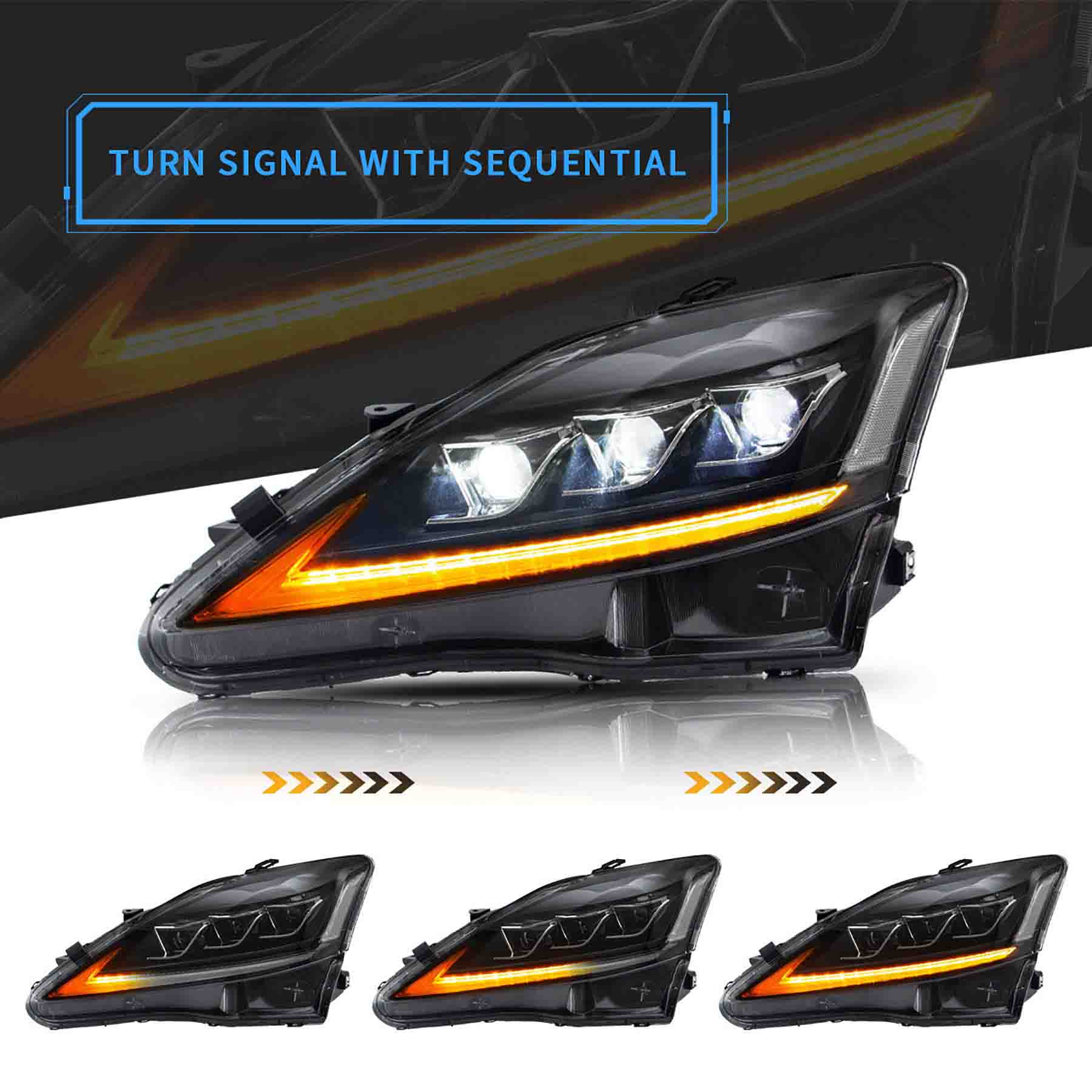 VLAND LED Headlights For 2006-2013 Lexus is250 is350 isf - Image 4