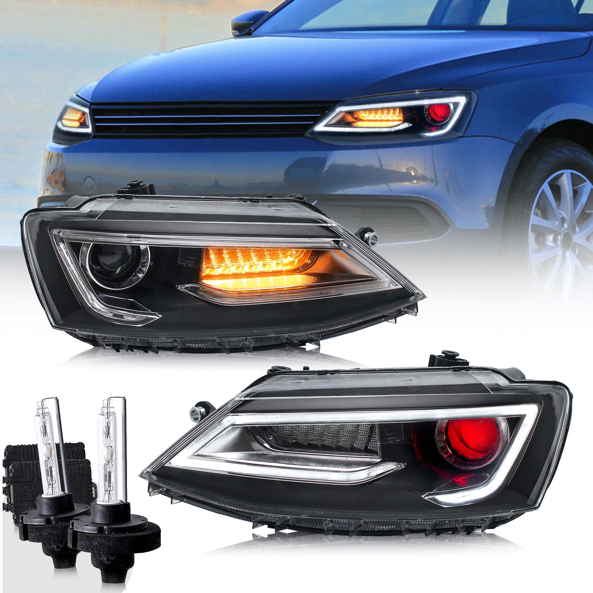 VLAND LED Headlights For 2011-2018 Volkswagen Jetta MK6 - Image 12