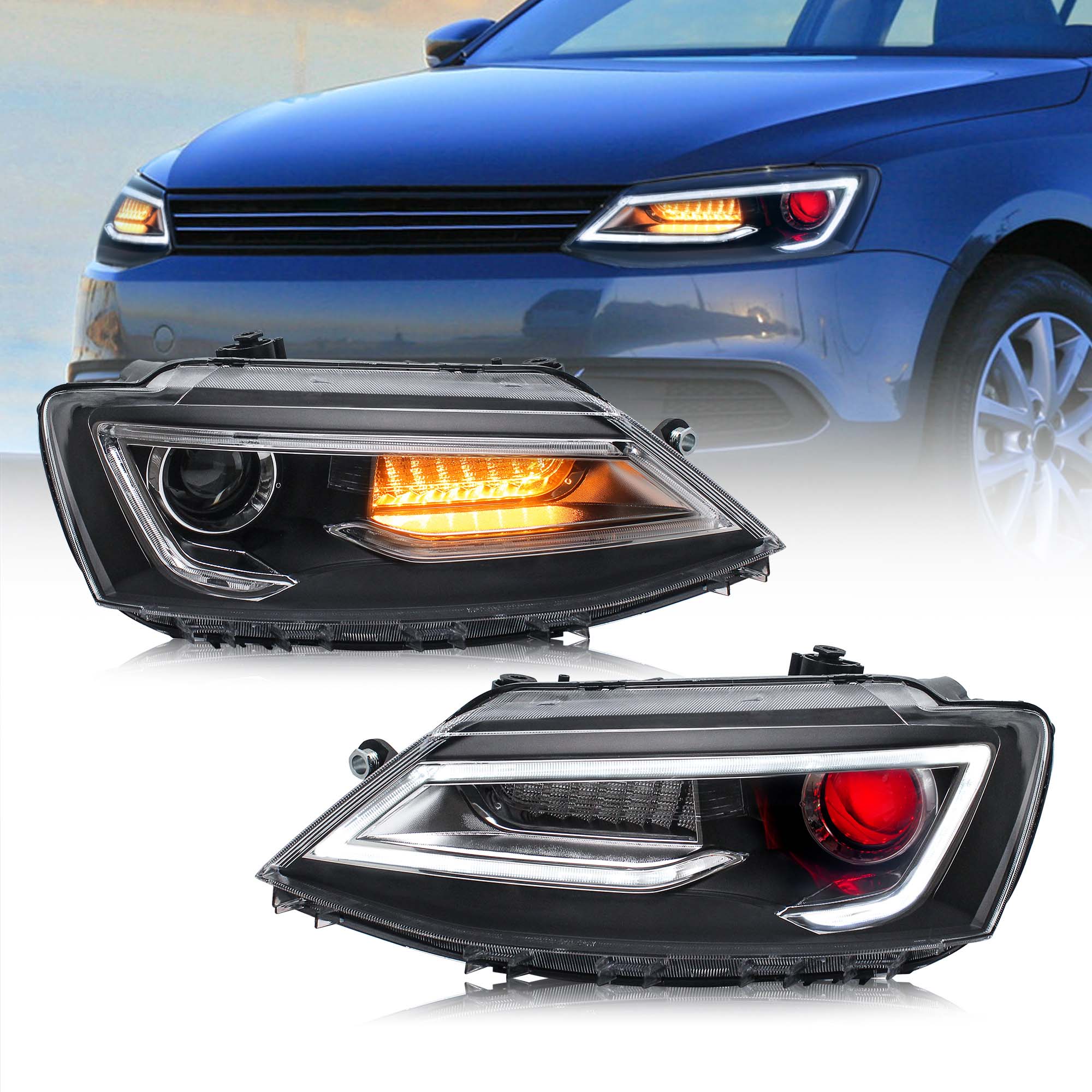 VLAND LED Headlights For 2011-2018 Volkswagen Jetta MK6 - Image 13