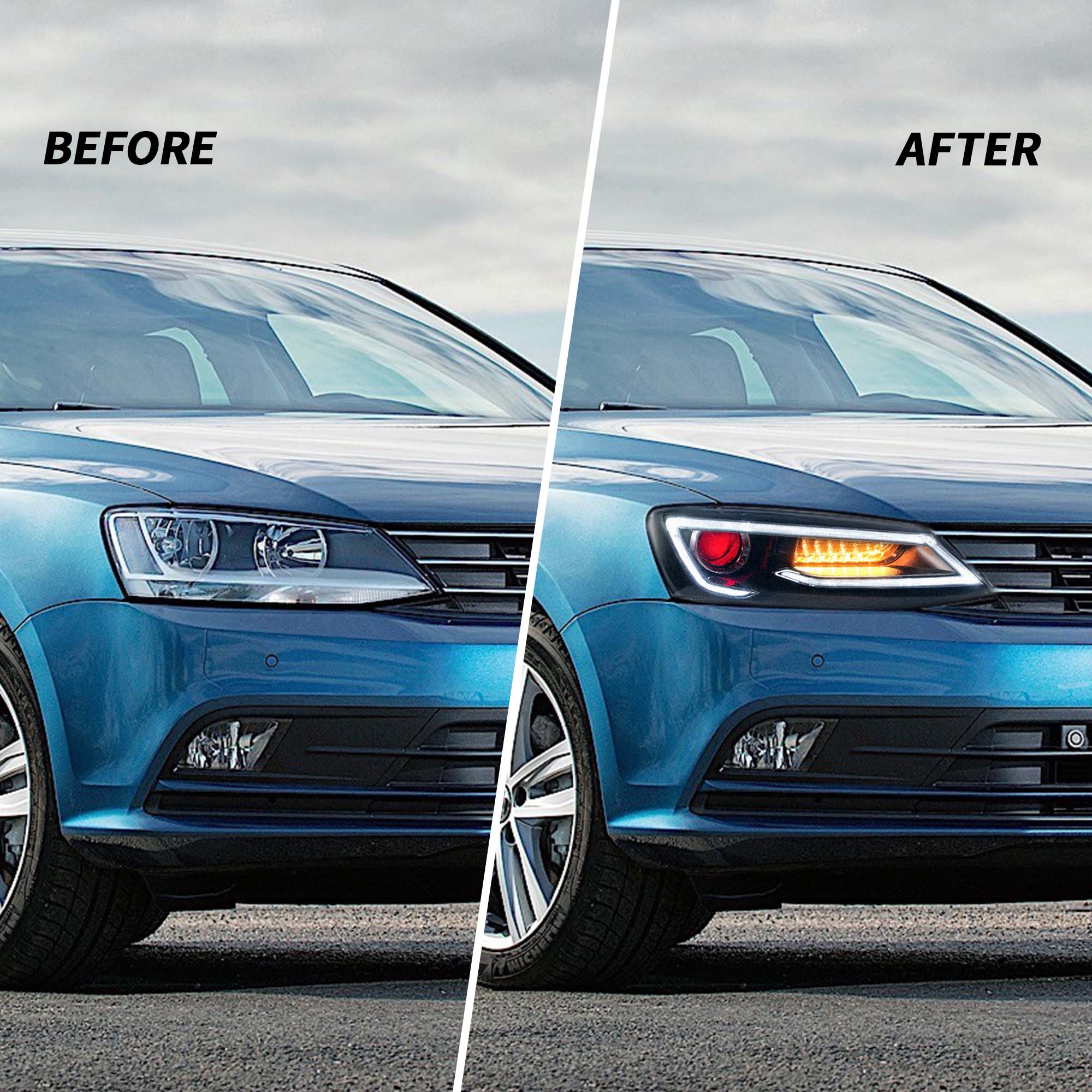 VLAND LED Headlights For 2011-2018 Volkswagen Jetta MK6 - Image 6