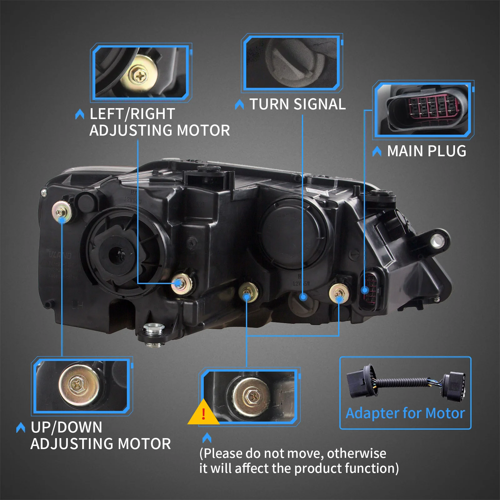 VLAND LED Headlights For 2011-2018 Volkswagen Jetta MK6 - Image 5