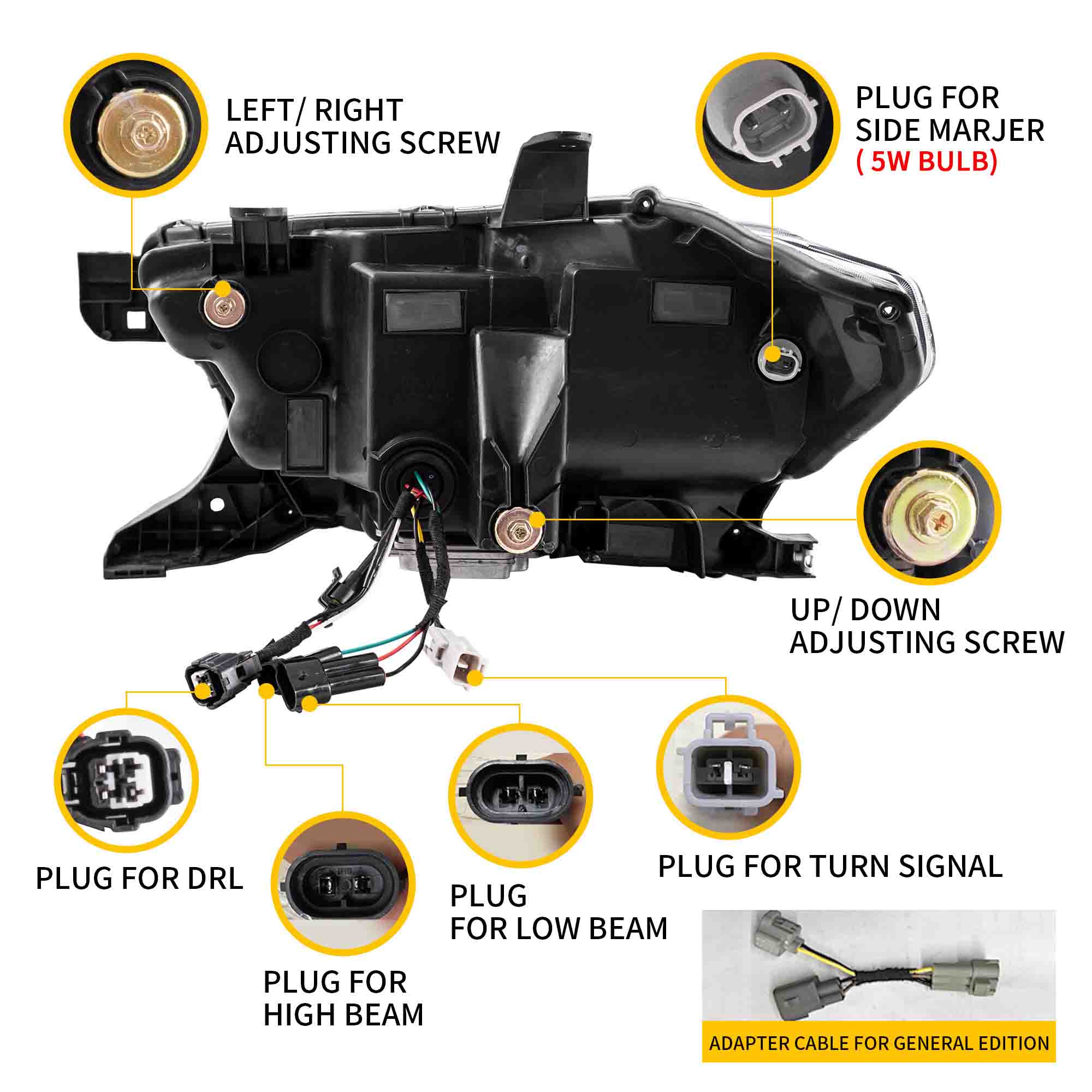 VLAND Full LED Headlights For Toyota Tacoma 2016-2023 - Image 6