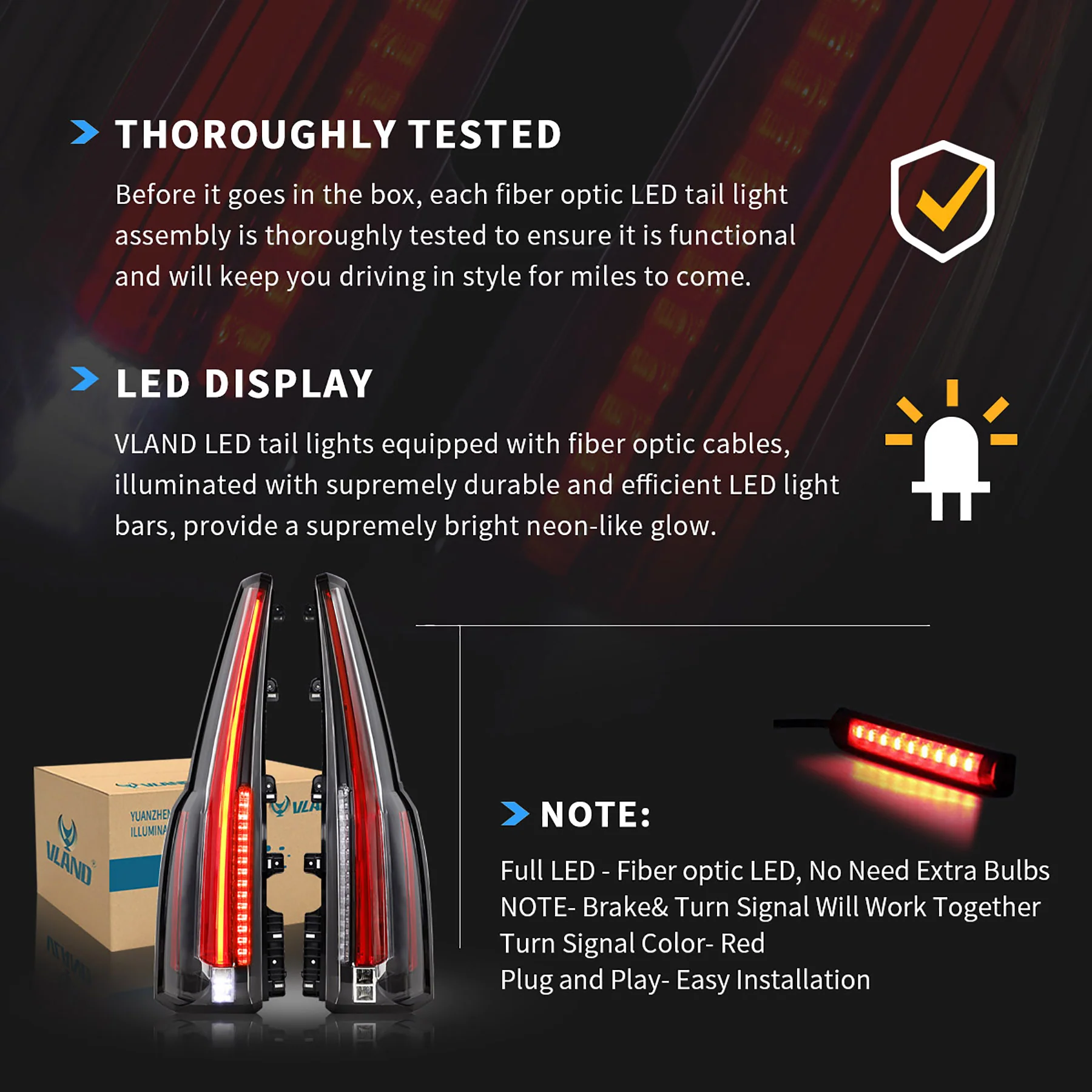 VLAND LED Taillights For 2015-2020 Chevrolet Suburban/Tahoe - Image 10