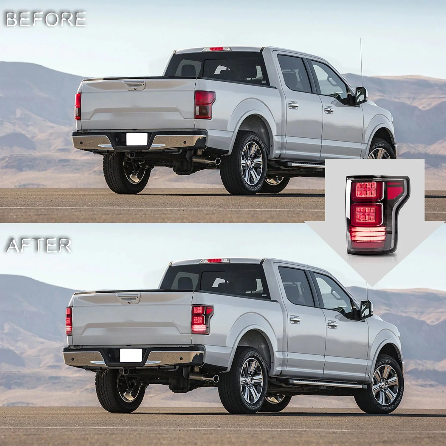 VLAND LED Tail Lights For Ford F150 2015-2020 Amber Turn Signal Aftermarket Rear Lamps - Image 7