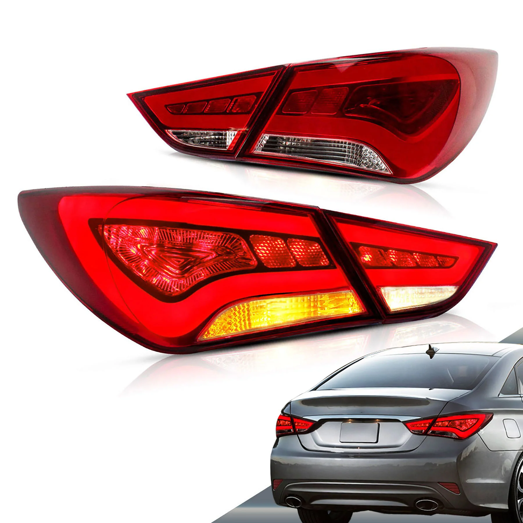 VLAND Rear Lamps For Hyundai Sonata 2011-2014 6th Gen Aftermarket Tail lights Assembly - Image 10